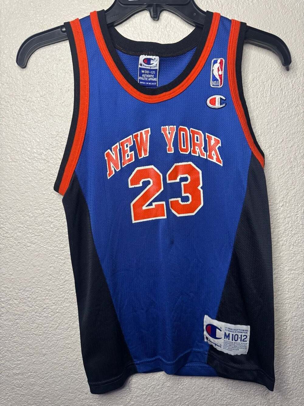 Vintage 90s Marcus Camby New York Knicks Champion NBA Youth Jersey Size M (10-12